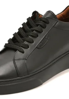 Pantofi sport LOST negri, LST116, din piele naturala imagine