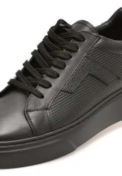 Pantofi sport LOST negri, LST117, din piele naturala imagine