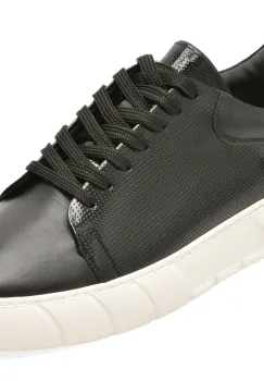 Pantofi sport LOST negri, LST119, din piele naturala imagine