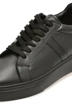 Pantofi sport LOST negri, LST125, din piele naturala imagine