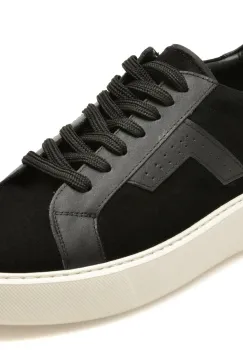 Pantofi sport LOST negri, WB004, din piele intoarsa imagine