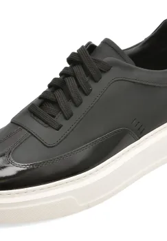 Pantofi sport MARCO BUFFON negri, BF1015, din piele naturala imagine