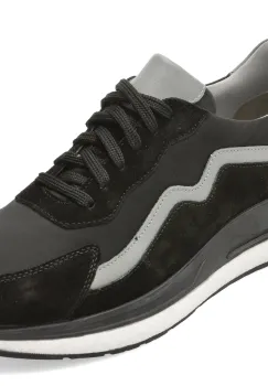 Pantofi sport MARCO BUFFON negri, BF6001, din piele naturala imagine