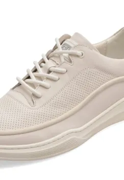 Pantofi sport OTTER albi, 63091, din piele naturala imagine