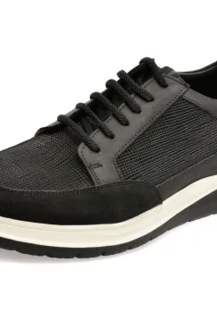 Pantofi sport OTTER negri, 2230, din piele naturala imagine