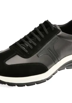 Pantofi sport OTTER negri, 22311, din piele naturala imagine