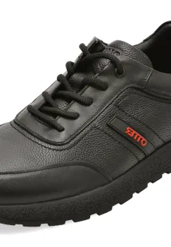 Pantofi sport OTTER negri, 266192, din piele naturala imagine