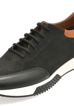 Pantofi sport OTTER negri, 3194, din nabuc imagine