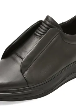 Pantofi sport OTTER negri, 5054, din piele naturala imagine