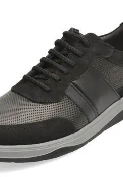 Pantofi sport OTTER negri, 60742, din piele naturala imagine