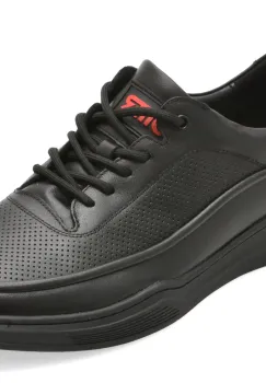 Pantofi sport OTTER negri, 63091, din piele naturala imagine