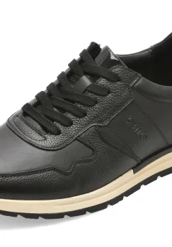 Pantofi sport OTTER negri, 63512, din piele naturala imagine