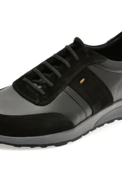Pantofi sport OTTER negri, 6541, din piele naturala imagine