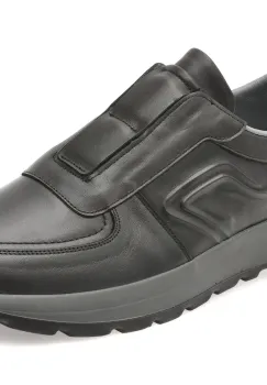 Pantofi sport OTTER negri, DD1200, din piele naturala imagine