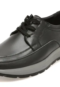 Pantofi sport OTTER negri, DD7016, din piele naturala imagine