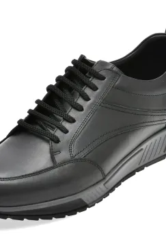 Pantofi sport OTTER negri, ET429, din piele naturala imagine