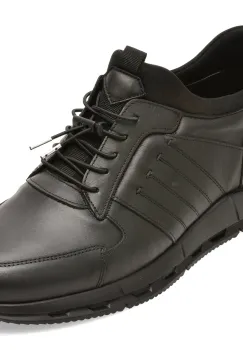 Pantofi sport OTTER negri, MT205, din piele naturala imagine