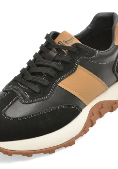 Pantofi sport OTTER negri, SN60003, din piele naturala imagine