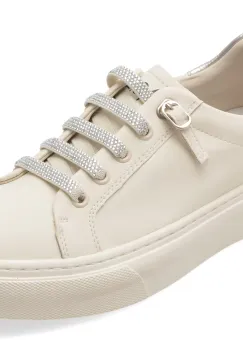 Pantofi sport PASS COLLECTION albi, HT60001, din piele naturala imagine