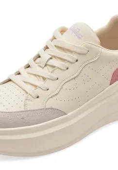 Pantofi sport PASS COLLECTION albi, M960006, din piele naturala imagine