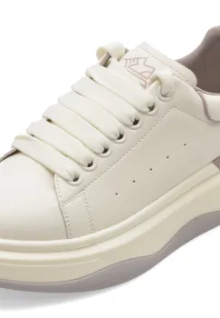 Pantofi sport PASS COLLECTION albi, M960009, din piele naturala imagine