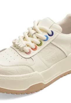 Pantofi sport PASS COLLECTION albi, MQ60007, din piele naturala imagine