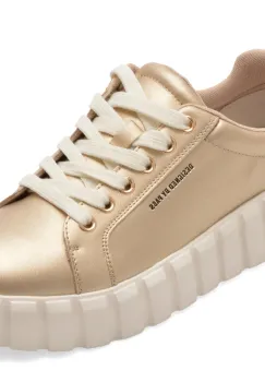 Pantofi sport PASS COLLECTION aurii, M960007, din piele naturala imagine