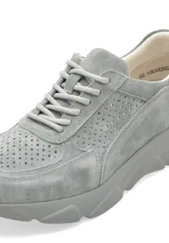 Pantofi sport PASS COLLECTION gri, J860008, din nabuc imagine