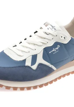 Pantofi sport PEPE JEANS albastri, MS40034, din material textil imagine