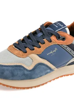 Pantofi sport PEPE JEANS albastri, MS60041, din material textil imagine