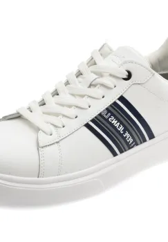 Pantofi sport PEPE JEANS albi, EATON CLASSIC, din piele naturala imagine