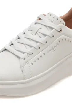 Pantofi sport PEPE JEANS albi, LS00022, din piele naturala imagine