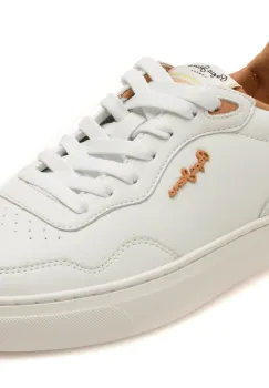 Pantofi sport PEPE JEANS albi, LS00030, din piele naturala imagine