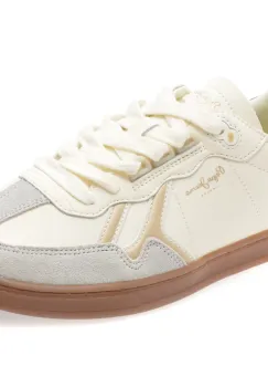 Pantofi sport PEPE JEANS albi, LS00038, din piele naturala imagine