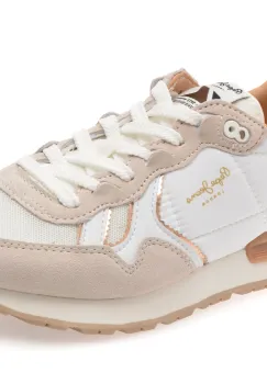 Pantofi sport PEPE JEANS albi, LS40004, din material textil imagine