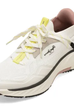 Pantofi sport PEPE JEANS albi, LS60053, din material textil imagine