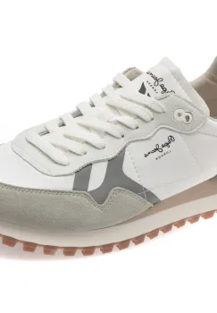 Pantofi sport PEPE JEANS albi, MS40034, din material textil imagine