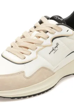 Pantofi sport PEPE JEANS albi, MS60022, din material textil imagine