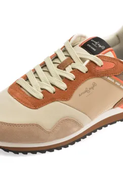 Pantofi sport PEPE JEANS bej, LONDON MUSE, din material textil imagine
