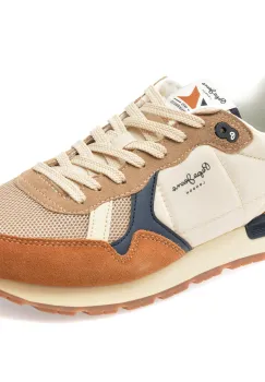 Pantofi sport PEPE JEANS bej, MS40030, din material textil imagine