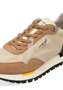 Pantofi sport PEPE JEANS bej, MS40032, din material textil imagine