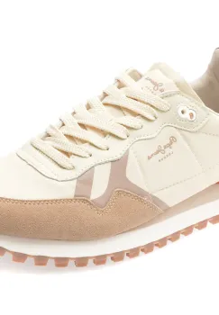 Pantofi sport PEPE JEANS bej, MS40034, din material textil imagine