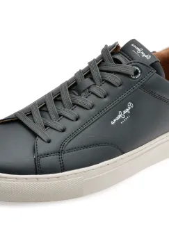 Pantofi sport PEPE JEANS bleumarin, JOE BASIC, din piele ecologica imagine