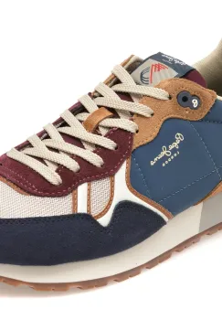 Pantofi sport PEPE JEANS bleumarin, MS40029, din material textil si piele naturala imagine