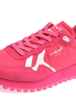 Pantofi sport PEPE JEANS fucsia, BRIT-ON BOLD, din material textil imagine