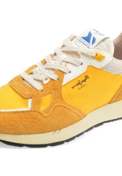 Pantofi sport PEPE JEANS galbeni, MARLON DIVIDED, din material textil imagine