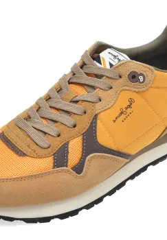 Pantofi sport PEPE JEANS galbeni, MS40050, din material textil si piele naturala imagine