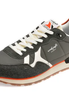 Pantofi sport PEPE JEANS gri, BRIT FLY, din material textil imagine