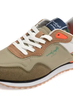 Pantofi sport PEPE JEANS gri, LONDON JUMP, din material textil imagine