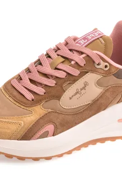Pantofi sport PEPE JEANS maro, LS60013, din material textil si piele naturala imagine